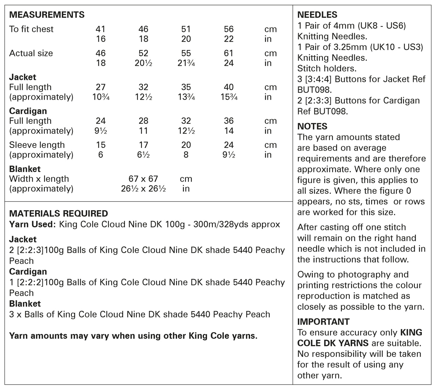 Knitting Pattern 6060 - Jacket, Cardigan, & Blanket Knitted in Cloud Nine DK