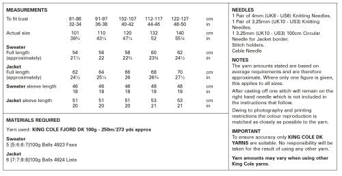 Knitting Pattern 6090 - Sweater & Jacket Knitted in Fjord DK