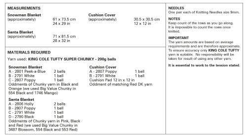 Knitting Pattern 6105 - Blankets & Cushion Cover Knitted in Tufty Super Chunky
