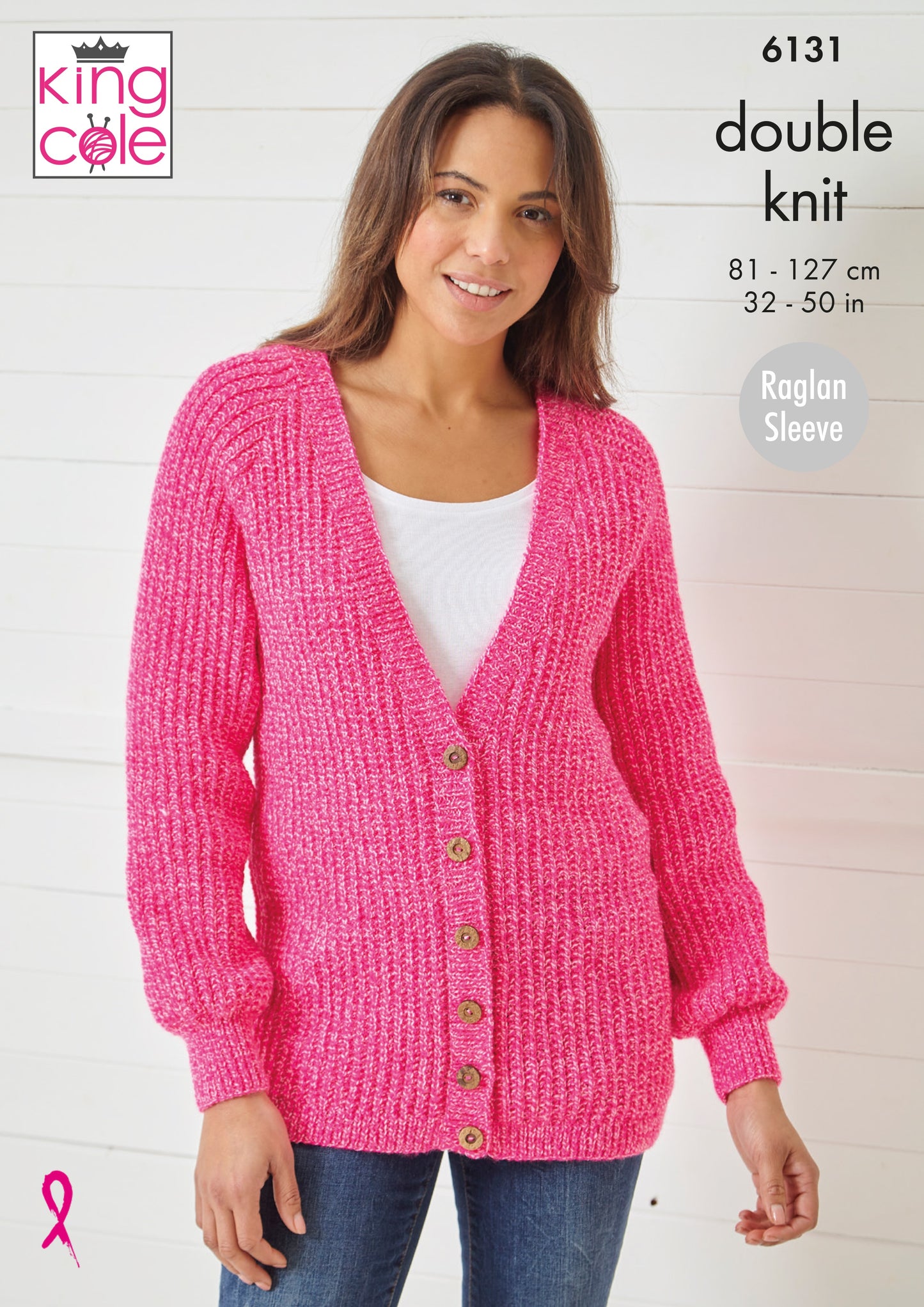 Knitting Pattern 6131 - Sweater & Jacket Knitted in Pricewise Twirly DK