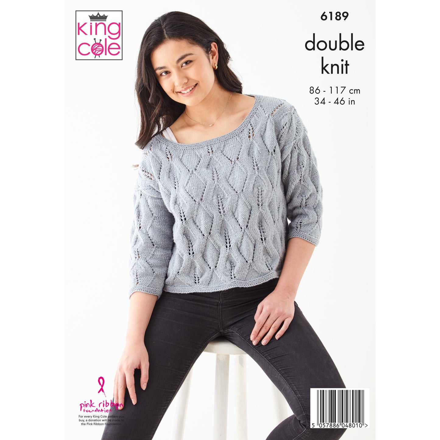 Knitting Pattern 6189 - Ladies Sweaters: Knitted in King Cole Cherished DK
