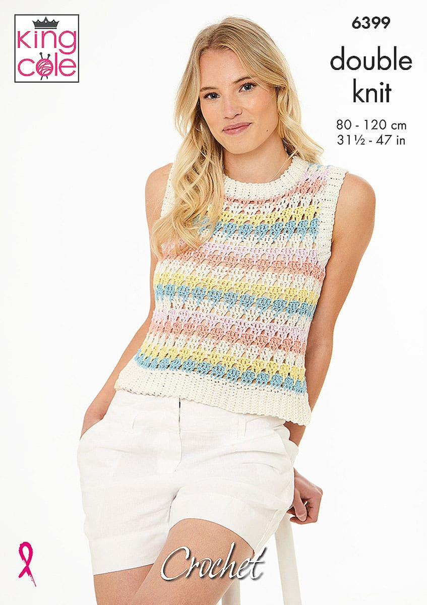 Crochet Pattern 6399 - Tank Tops crocheted in Cottonsoft DK