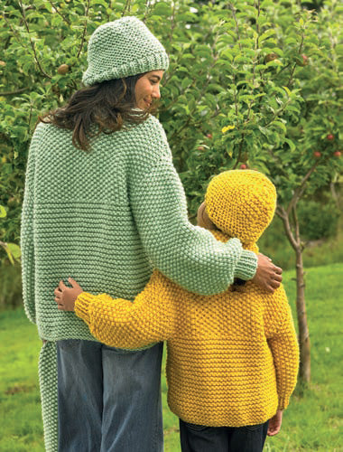 Knitting Pattern 7058 - Cardigan, Hat, & Scarf in Supreme Super Chunky