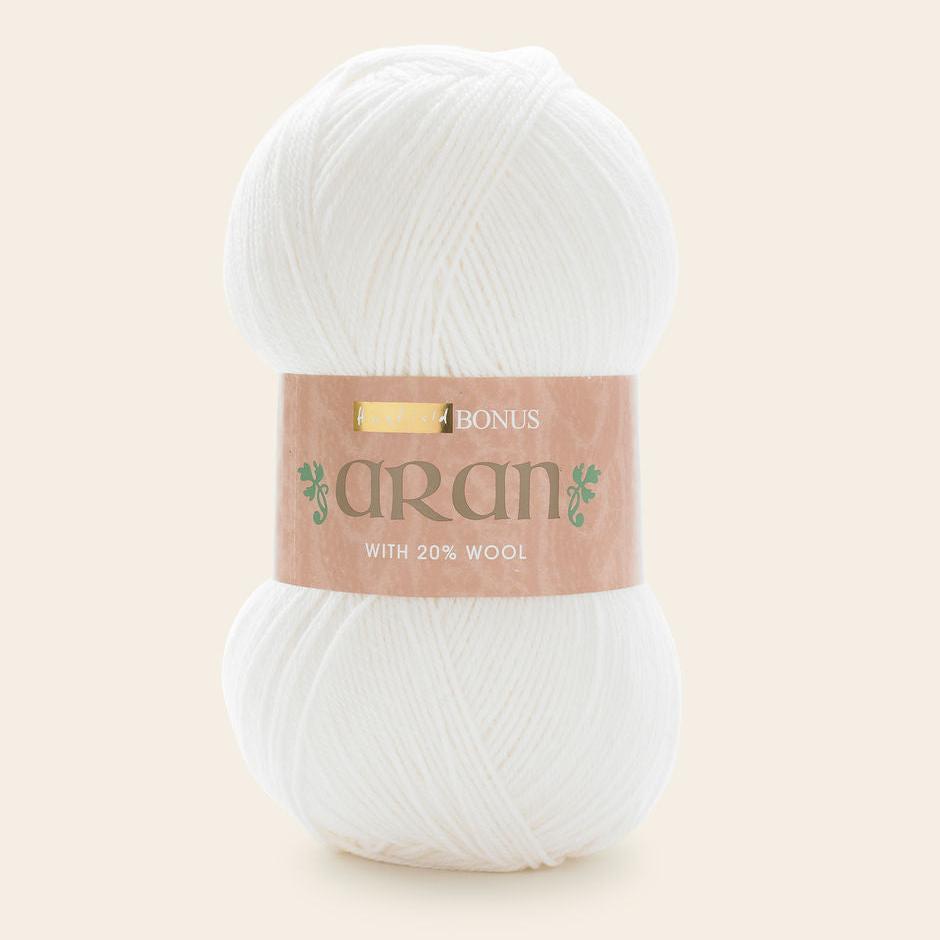 BONUS ARAN WITH WOOL 400g - More colours available