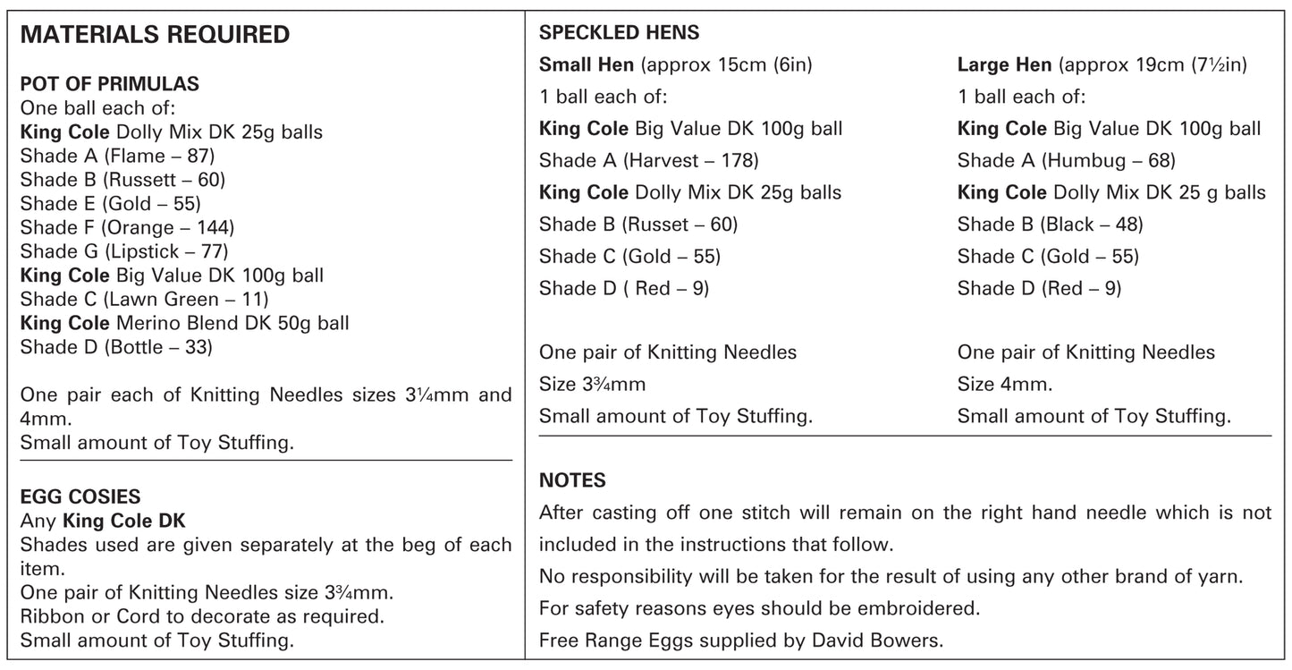 Knitting Pattern 9000 - Spring Collection Knitted with Dollymix DK