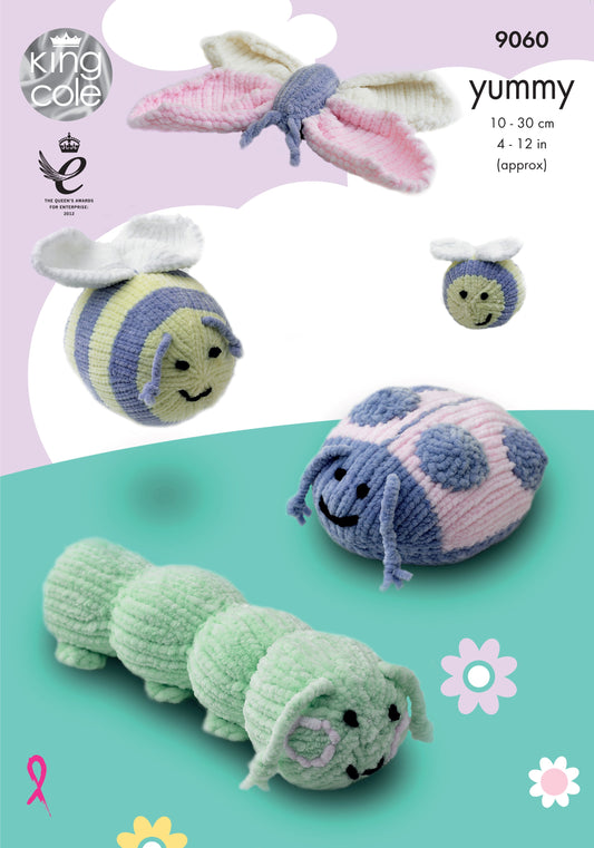 Knitting Pattern 9060 - Yummy Bugs knitted with Yummy