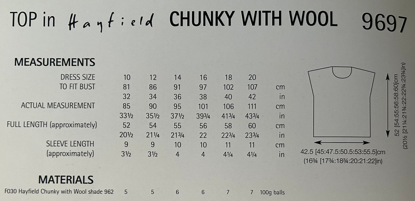 Knitting Pattern 9697 - Tank Top in Chunky