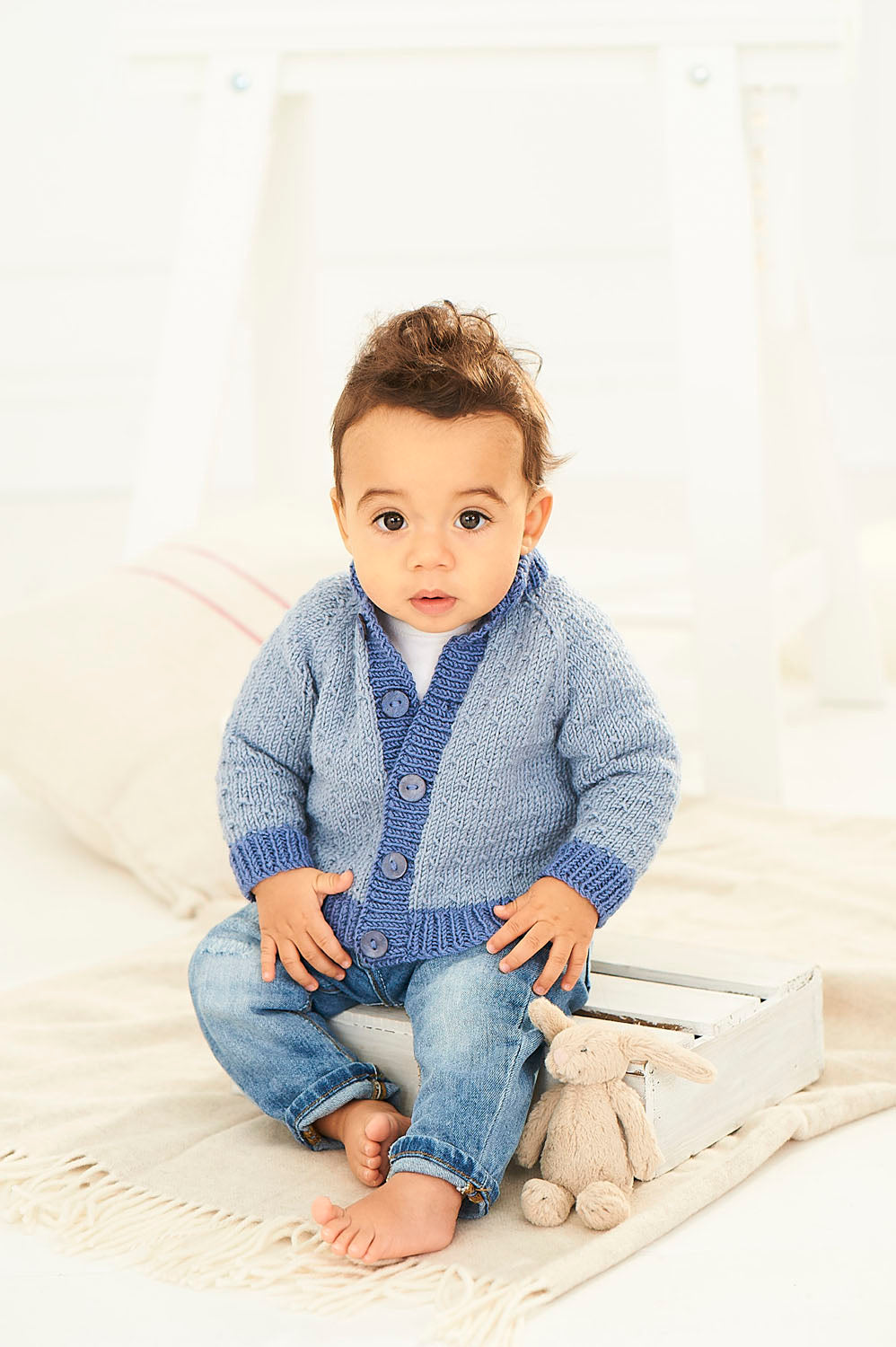 Knitting Pattern 9758 - Jackets in Bambino DK