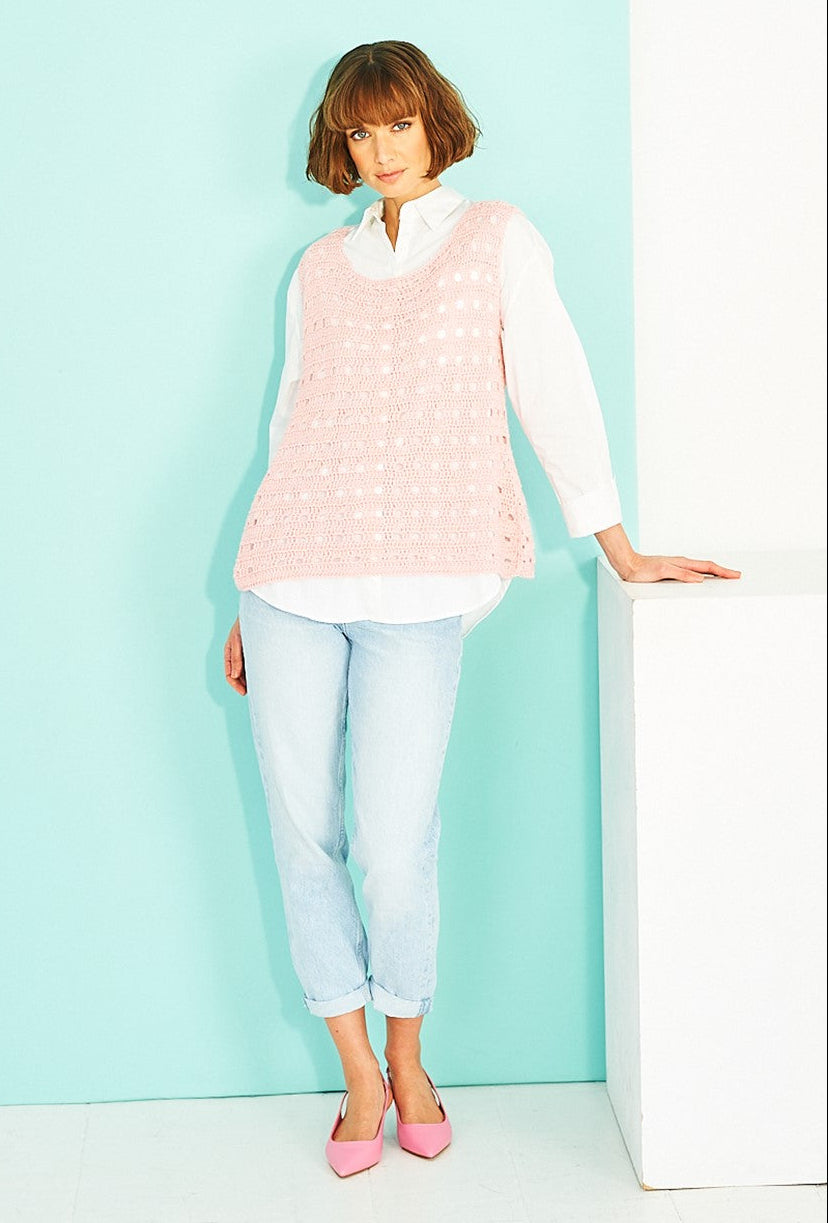 Crochet Pattern 9914 - Cardigan & Top In Bamboo & Cotton DK