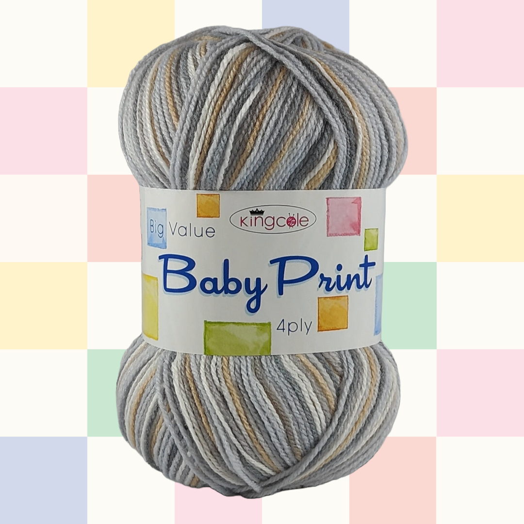 BIG VALUE - BABY 4 PLY - PRINT 100g - More colours available