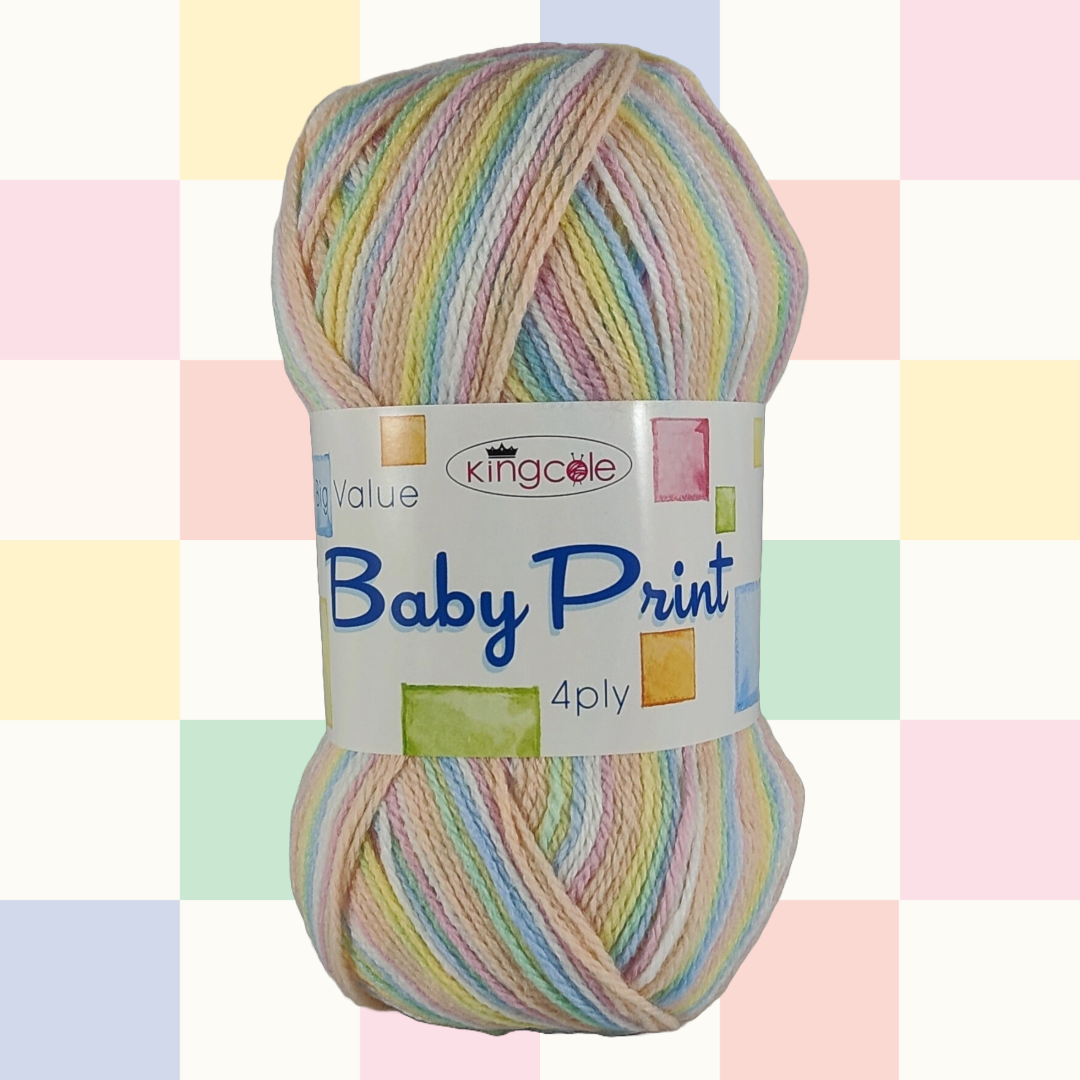 BIG VALUE - BABY 4 PLY - PRINT 100g - More colours available