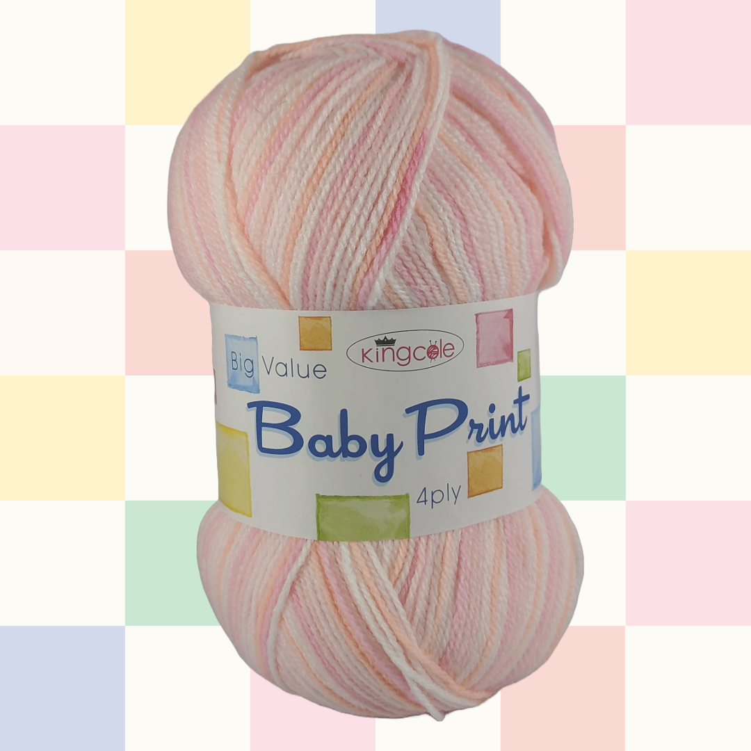 BIG VALUE - BABY 4 PLY - PRINT 100g - More colours available