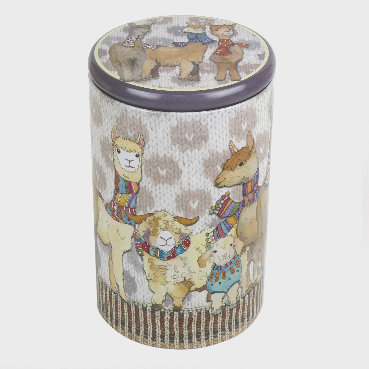 ALPACAS & FRIENDS - Tall Round Caddy