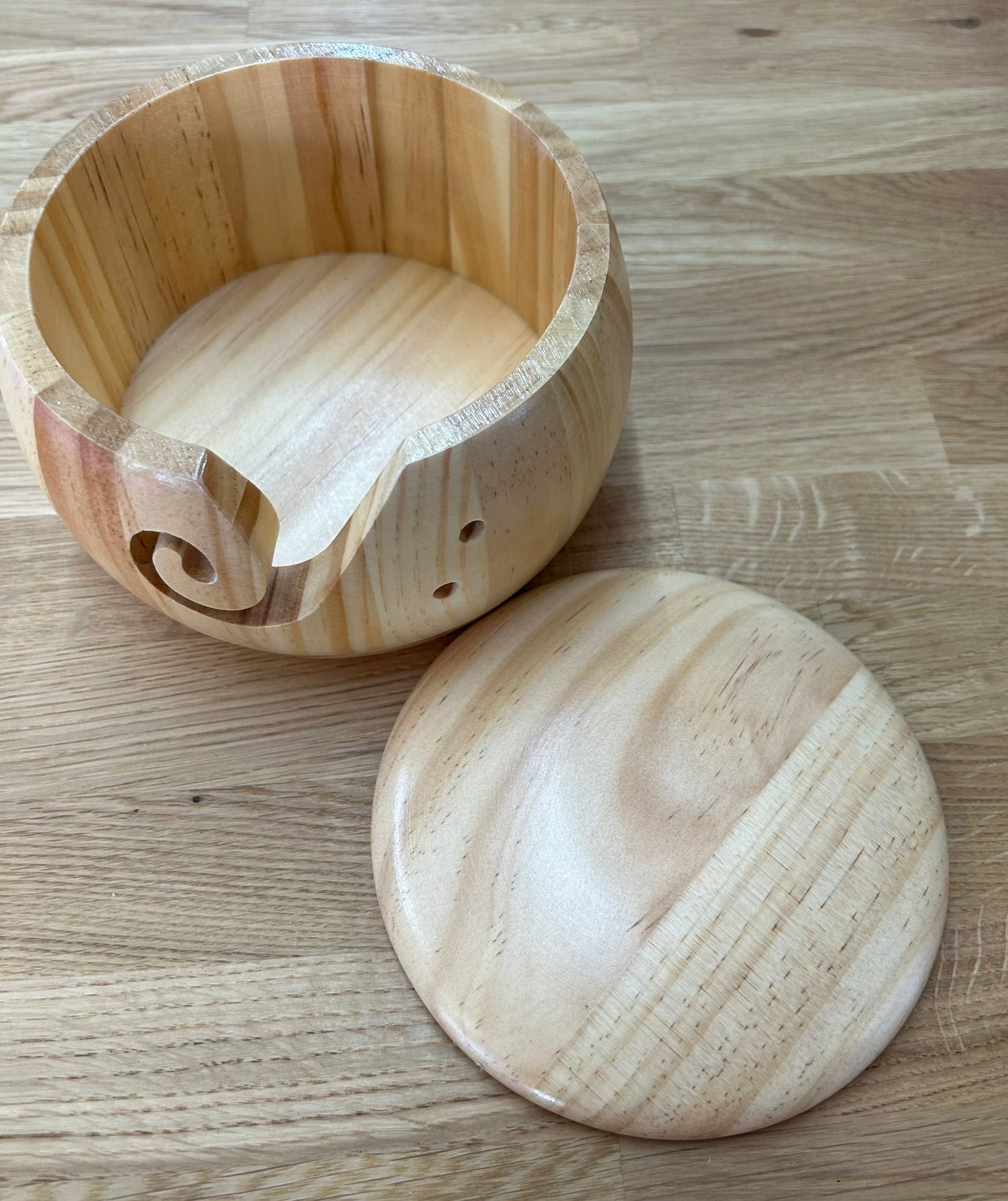 Pine Yarn Bowl with Lid