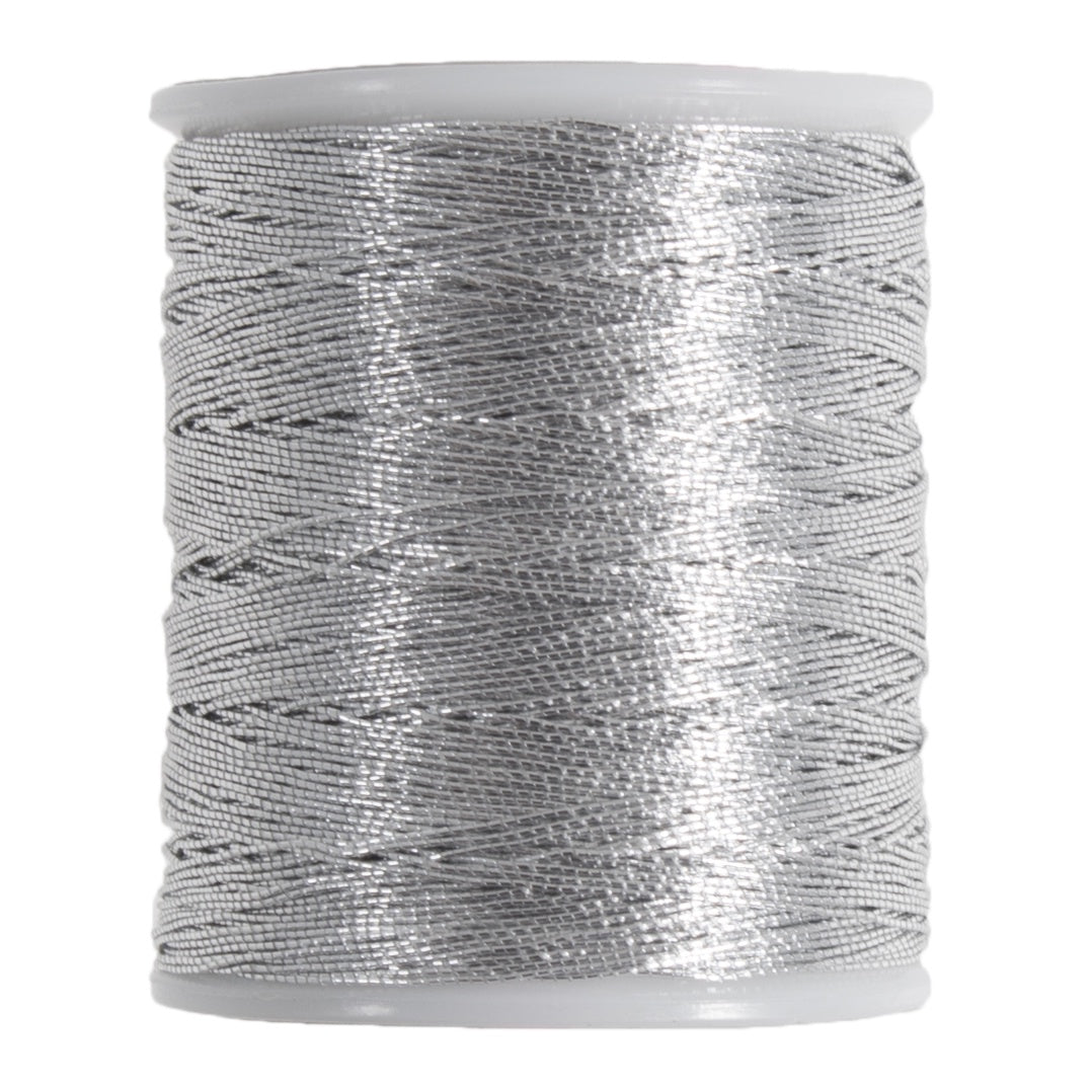 Metallic Embroidery Thread - SILVER - 36m Reel