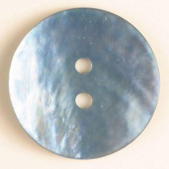 2 Hole Button - Mother Of Pearl - 23mm - Blue