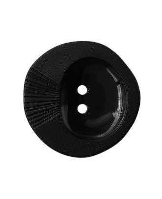 2 Hole Button - 28mm - Dipped Centre - Black