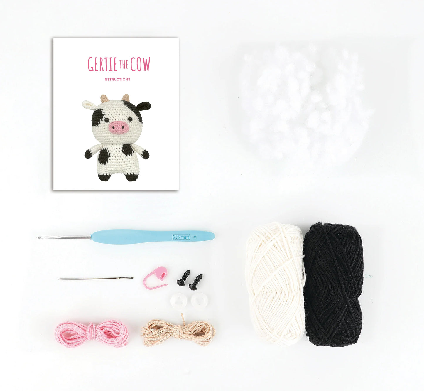 Amigurumi Crochet Kit - GERTIE THE COW