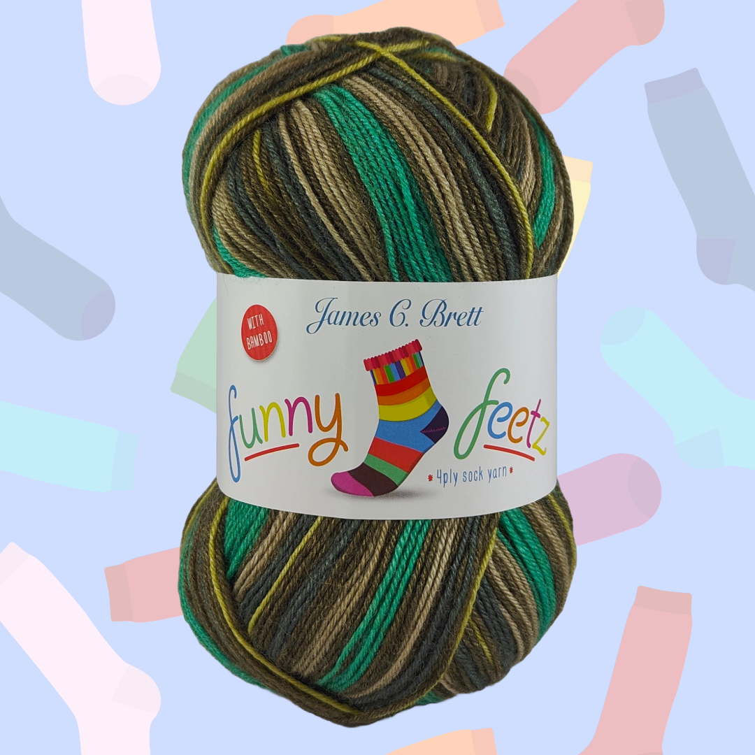 FUNNY FEETZ WITH BAMBOO 4PLY 100g - More Colours Available