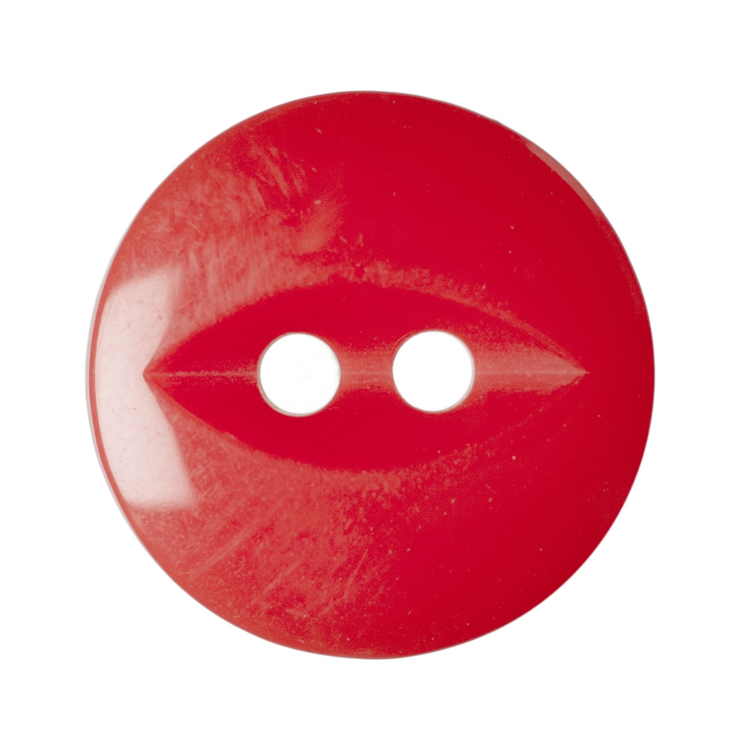 2 Hole - Fish Eye Button - 14mm - Red