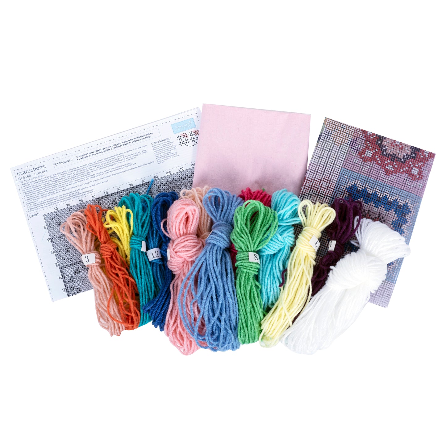 Half Stitch -Tapestry Cushion Kit - CROCHET