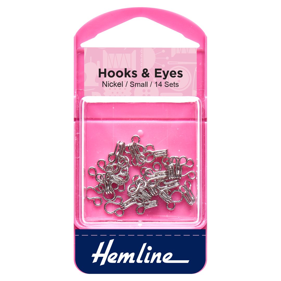 HOOKS & EYES - Size 1 - Small - Black