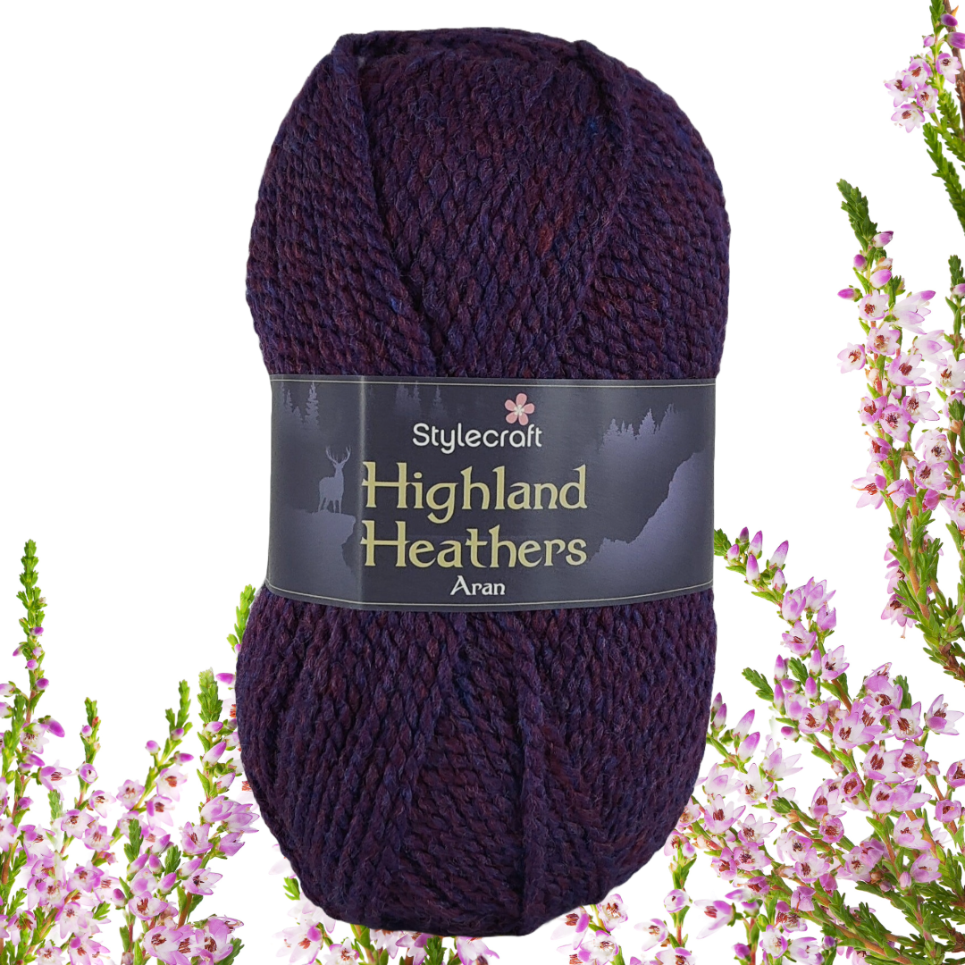 HIGHLAND HEATHERS ARAN 100g - More colours available