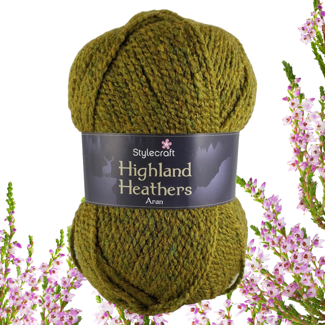 HIGHLAND HEATHERS ARAN 100g - More colours available