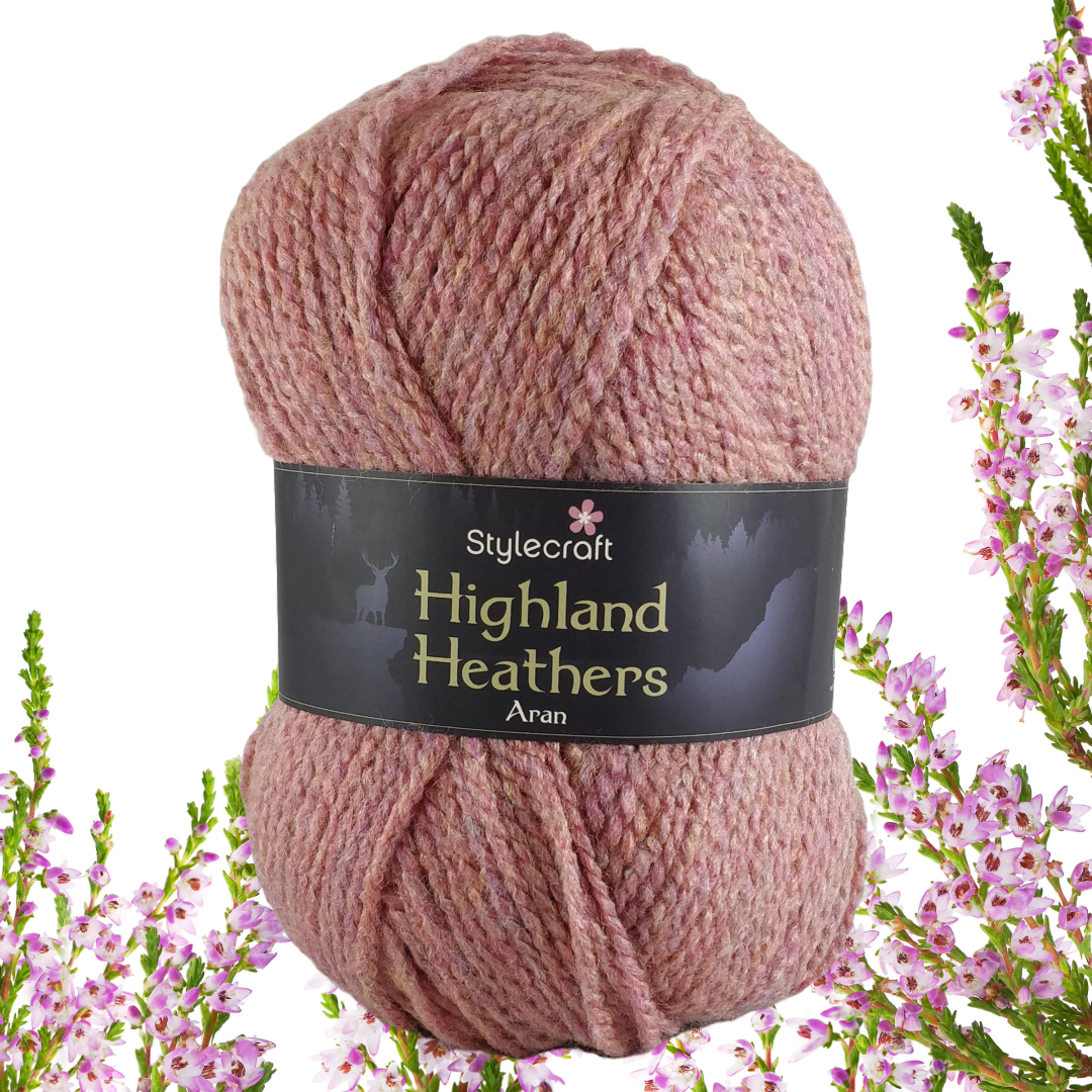 HIGHLAND HEATHERS ARAN 100g - More colours available