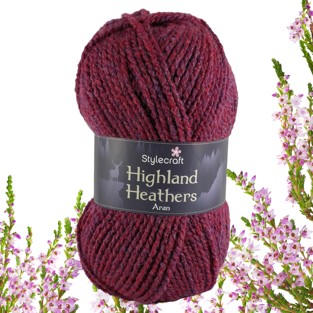 HIGHLAND HEATHERS ARAN 100g - More colours available