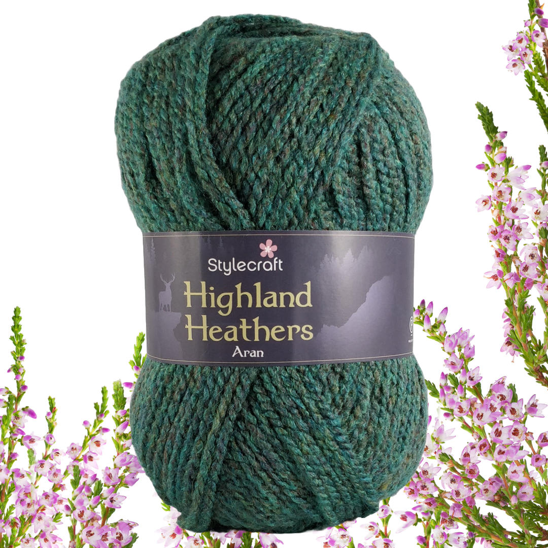 HIGHLAND HEATHERS ARAN 100g - More colours available