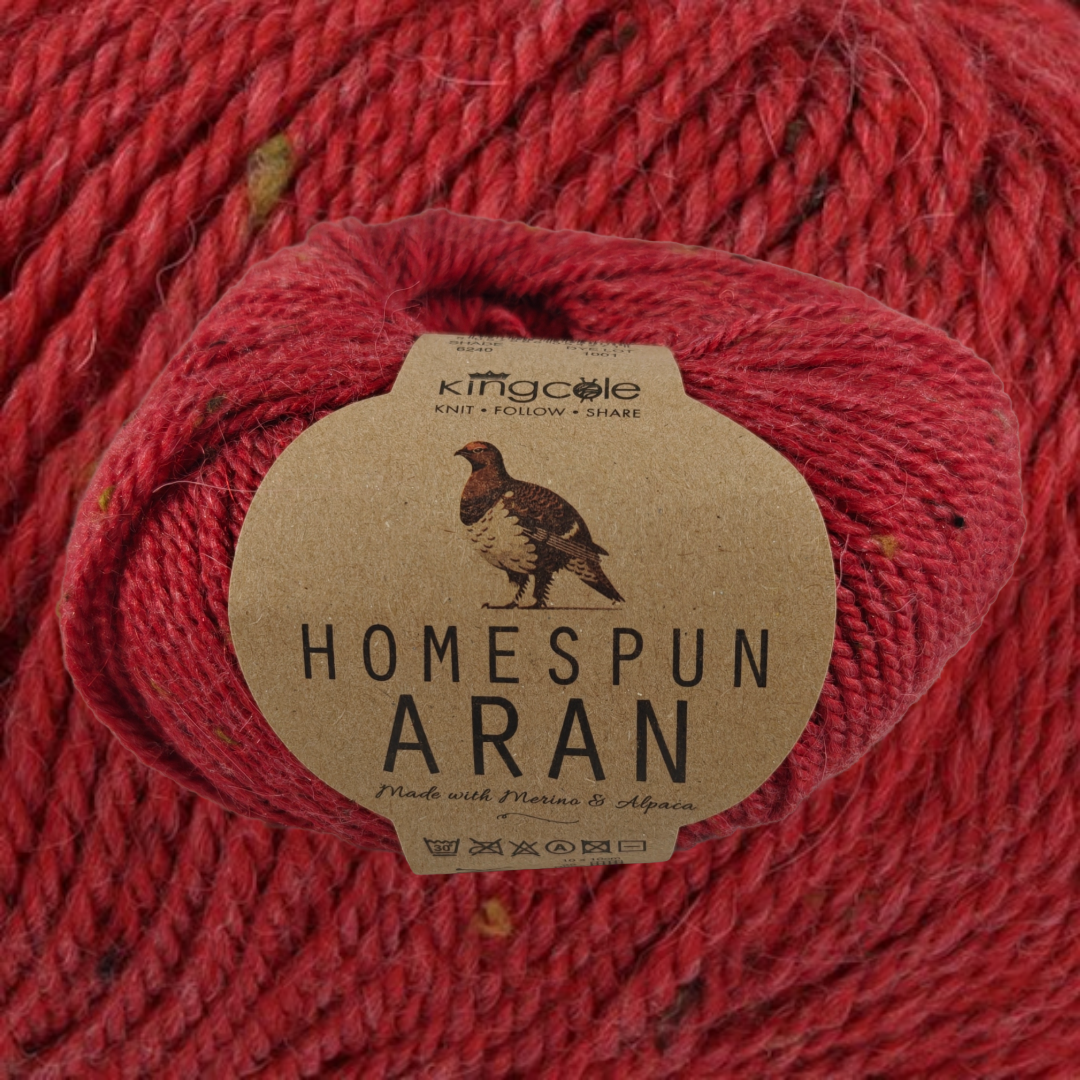Homespun Aran 50g - 4 Colours Available