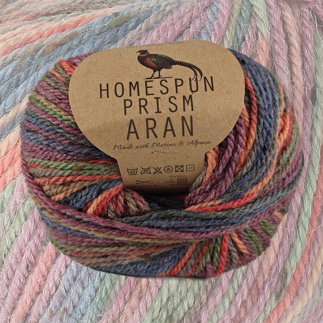 Homespun Prism Aran 50g - More Colours Available