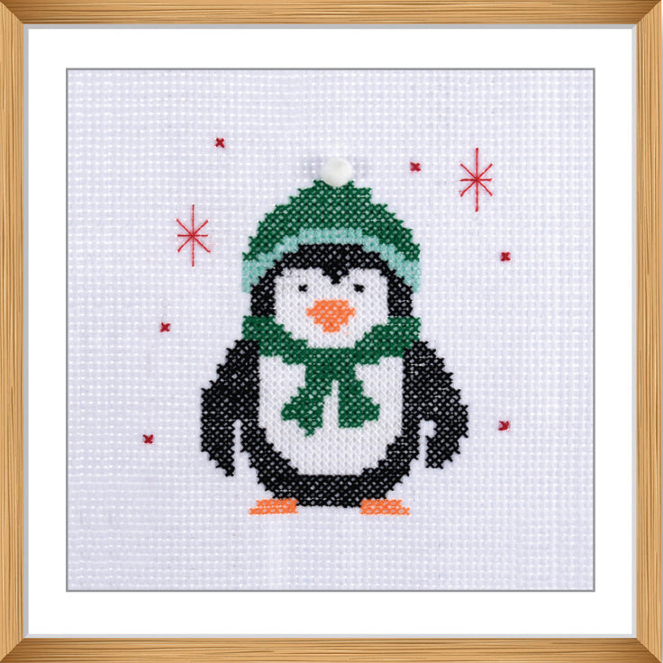 Counted cross stitch kit - Christmas Penguin