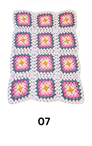 Mini Chenille Flower - Chunky Blanket Kit - Pack of 12 x 50g Cakes - More Colours Available