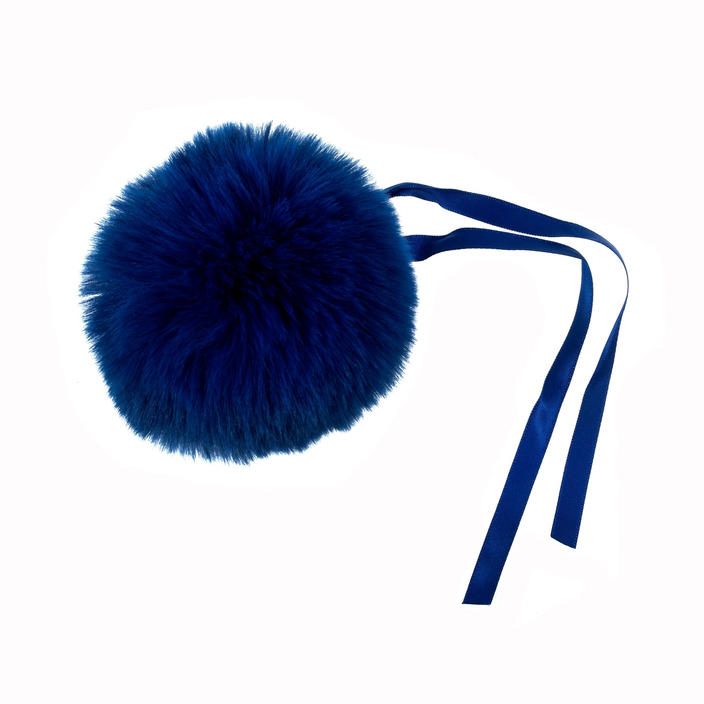 FAUX FUR POM POM - 1 Piece - 11cm - ROYAL BLUE