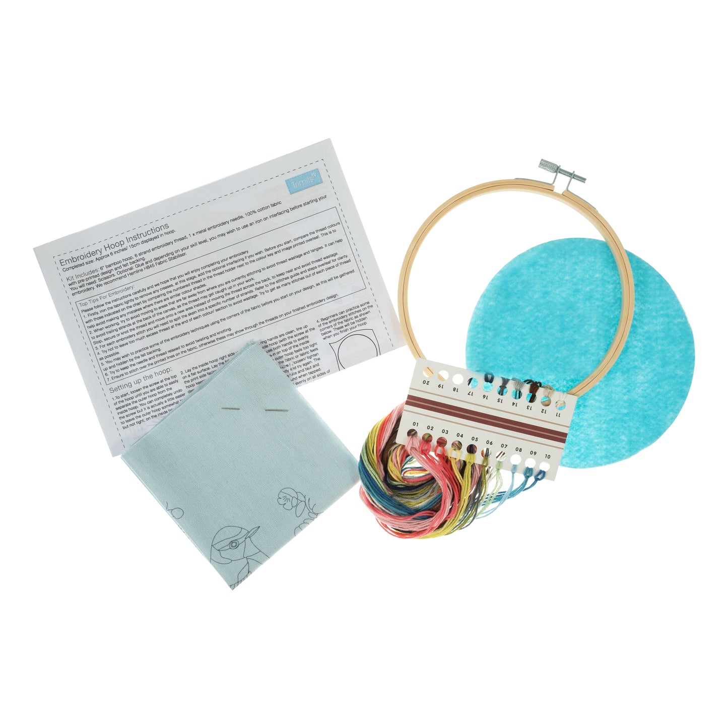 Embroidery Kit with Hoop - Bird Blossom