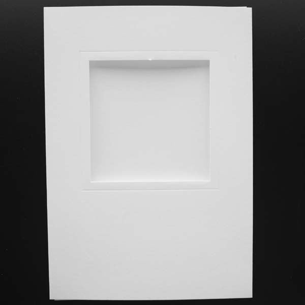 A6 - Creased Square Aperture Cards & Envelopes - Pack of 5