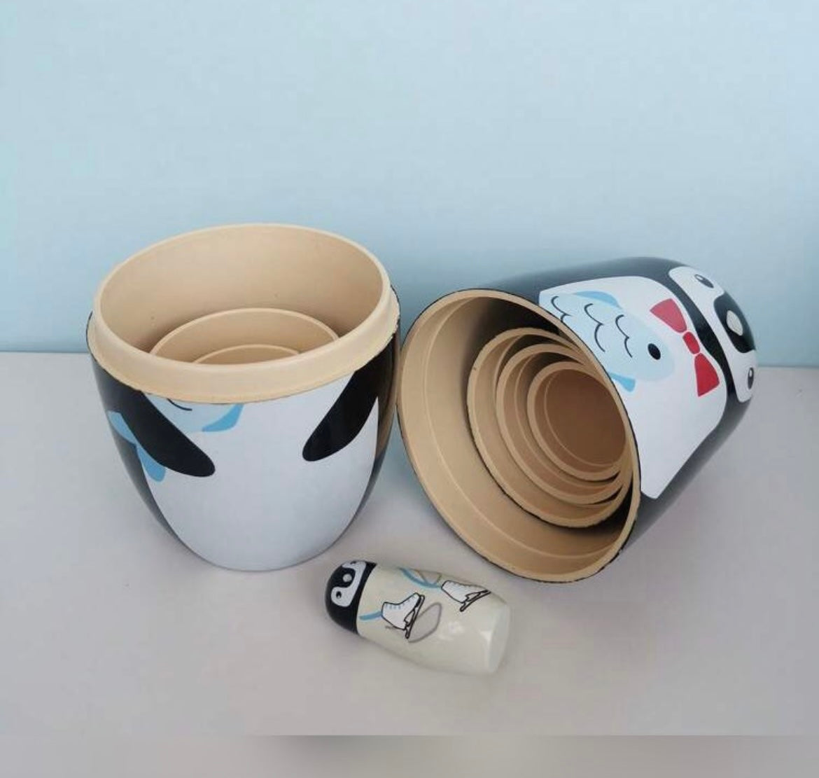 CHRISTMAS PENGUIN FAMILY - Russian Dolls