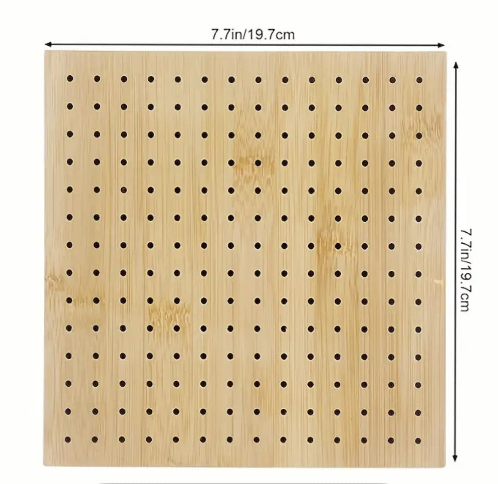 Wooden Blocking Board with 8 Metal Pins - 20cm x 20cm