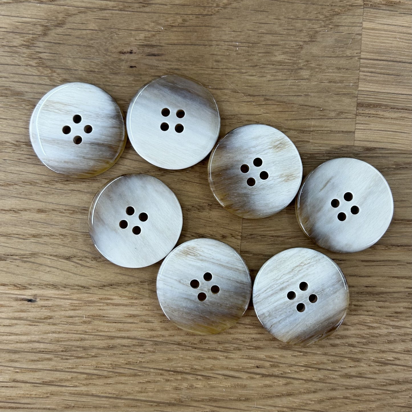 4 Hole Button - 23mm - Brown/Beige