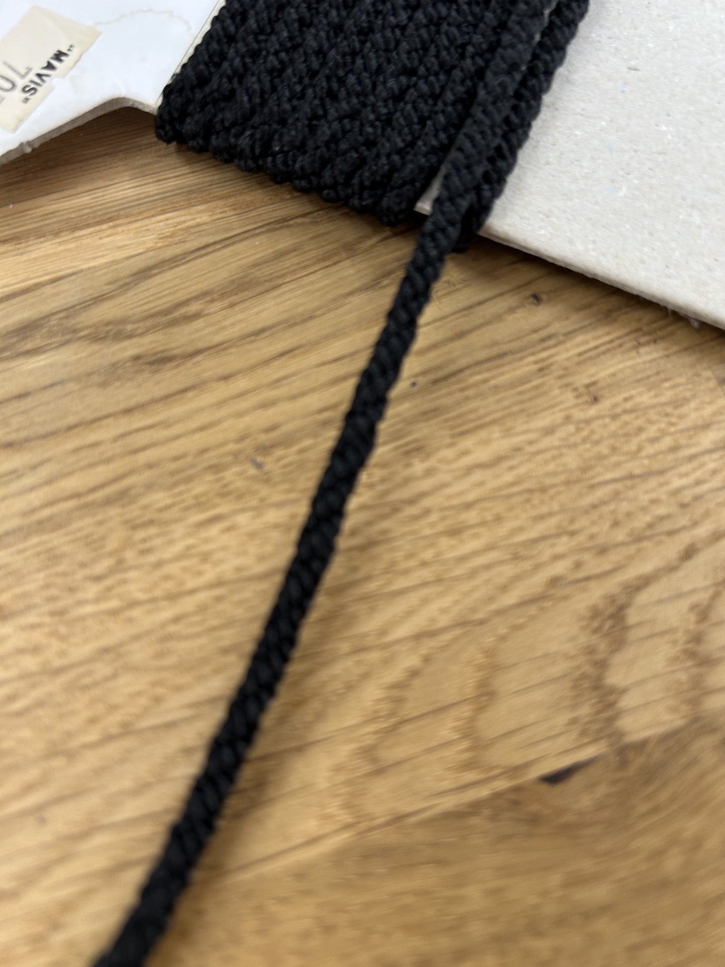 Cord Trim - Cotton - 3mm - Black