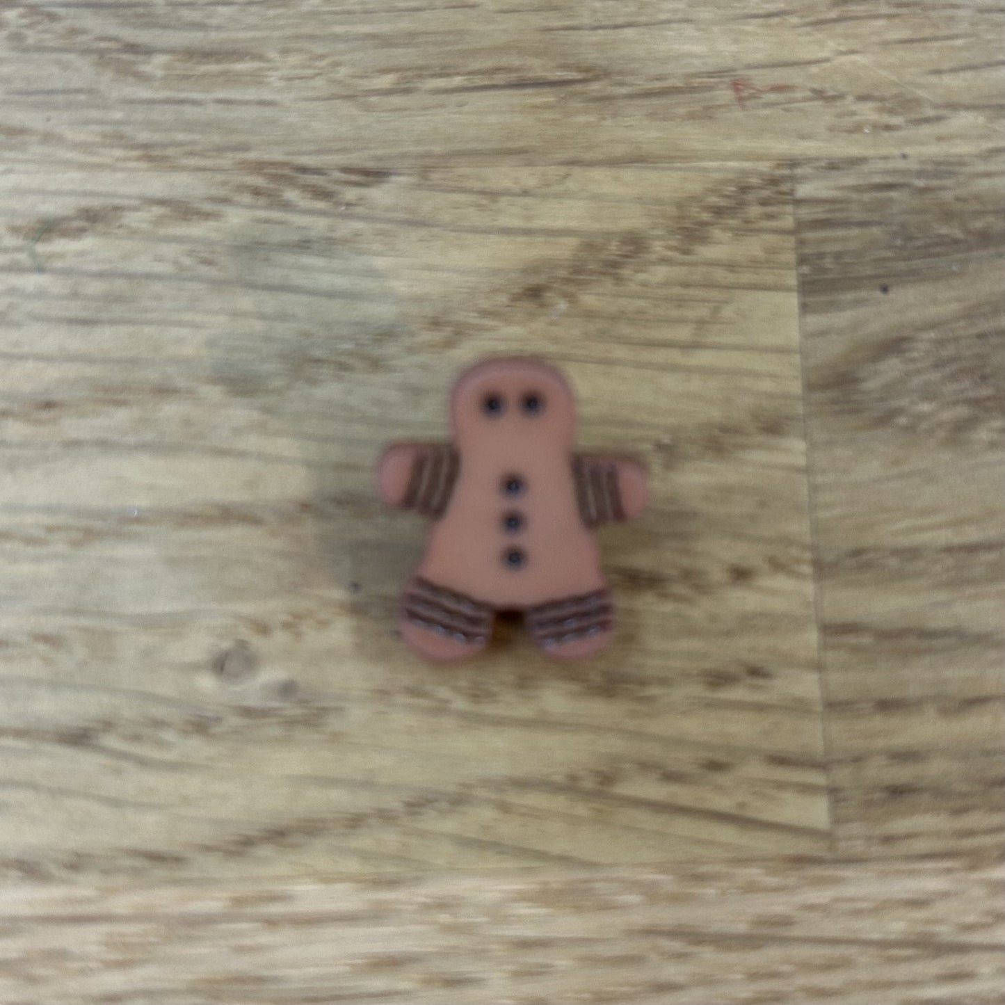 Button with Shank - 18mm - Gingerbread Man - Brown