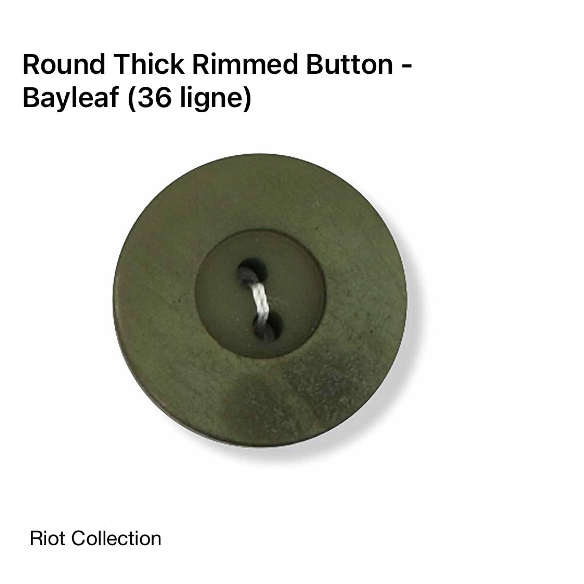 2 Hole Button - 23mm - Bayleaf
