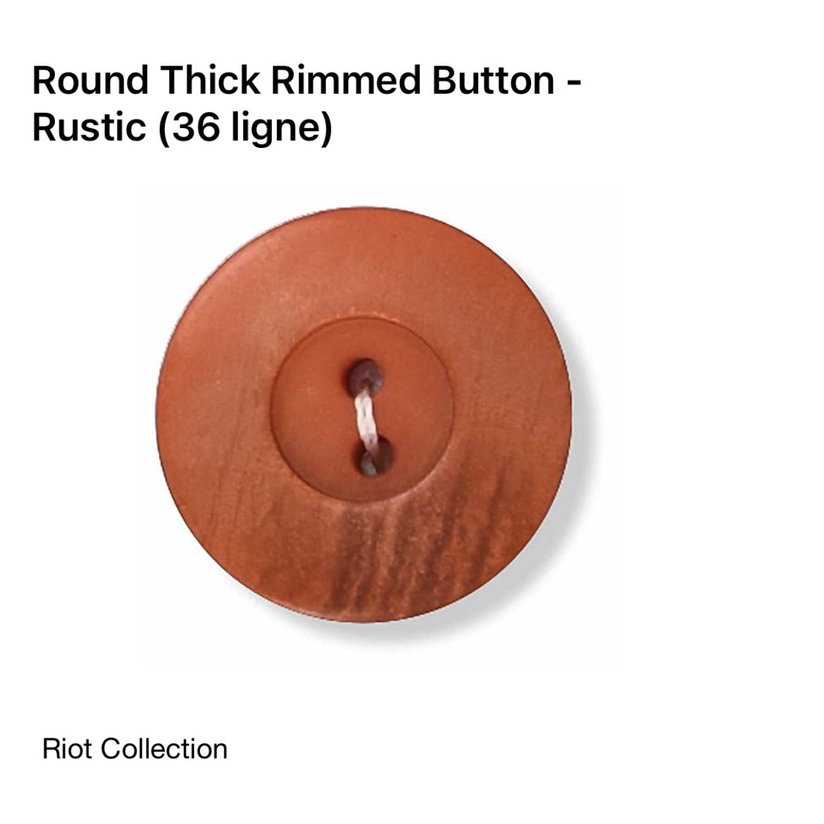 2 Hole Button - 23mm - Rustic
