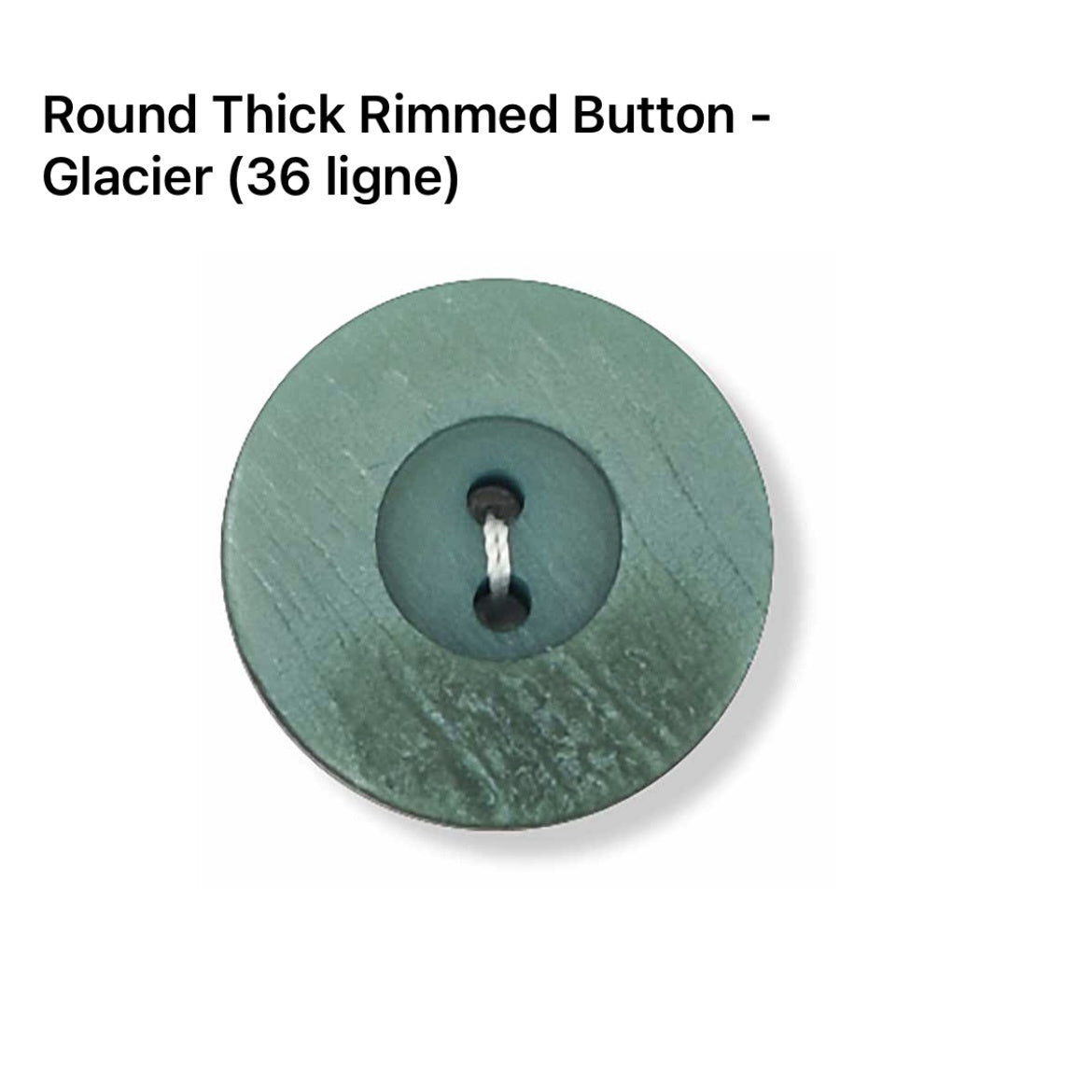 2 Hole Button - 23mm - Glacier