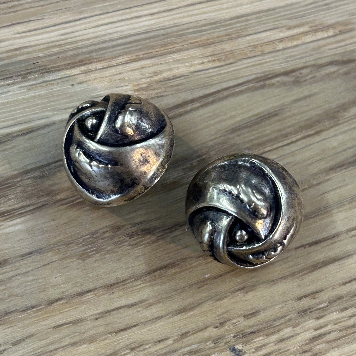 Button with Shank - 15mm - Antique Gold Domed