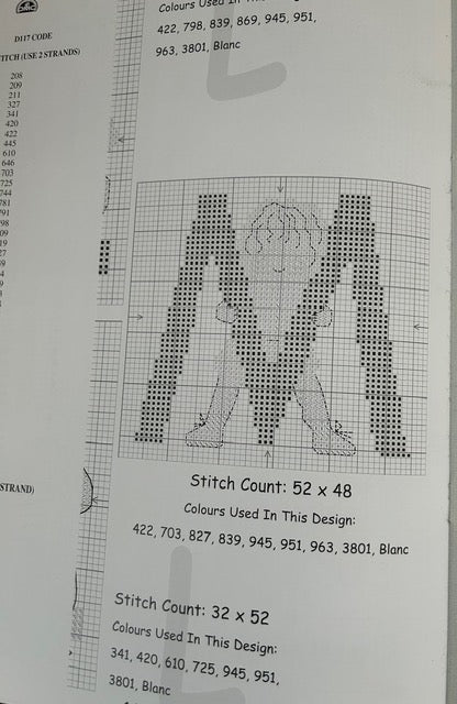 Counted Cross Stitch Chart Book - 'Young Uns' ALPHABET BOOK