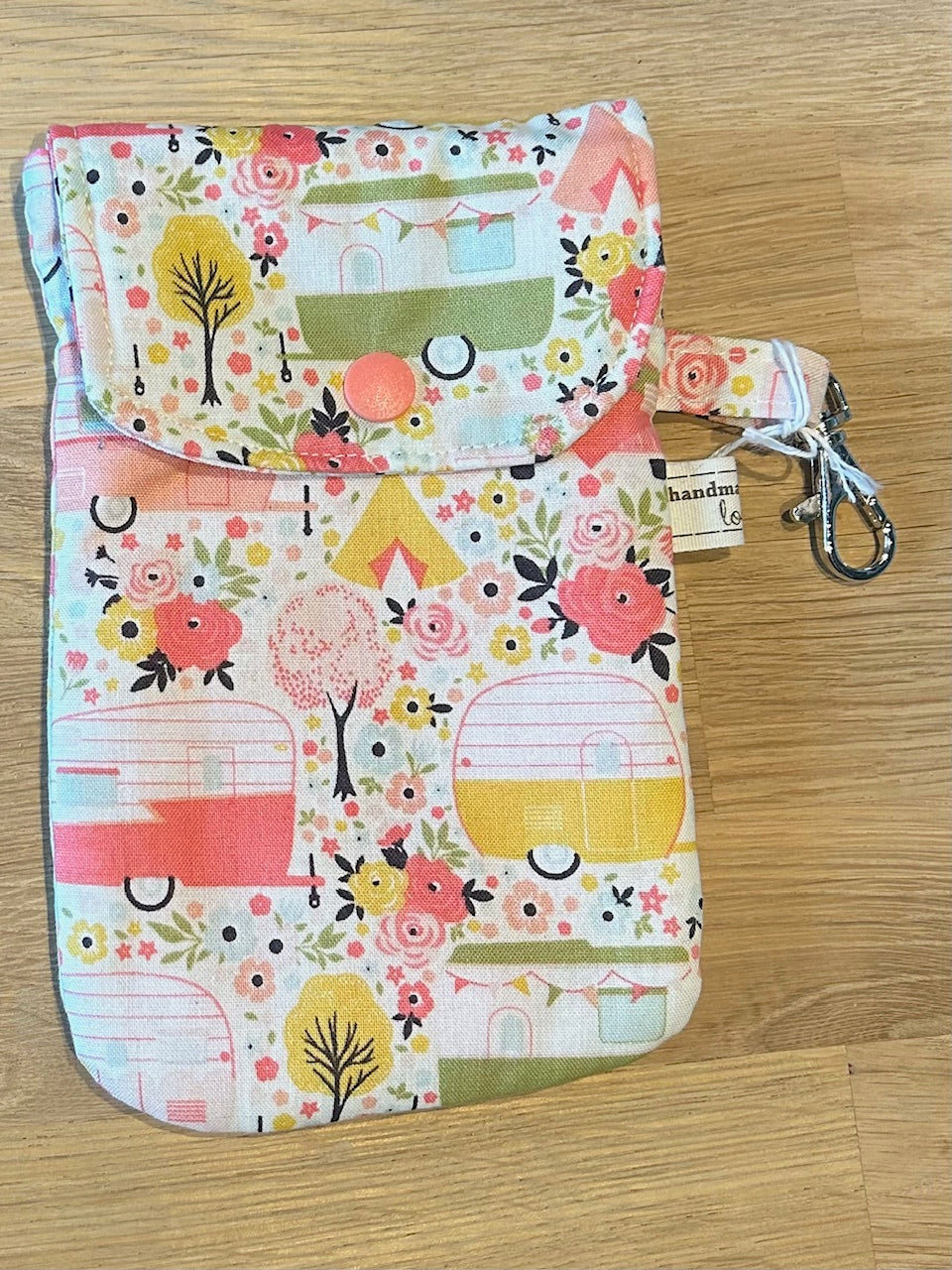 Handmade Fabric Pouch - Caravans