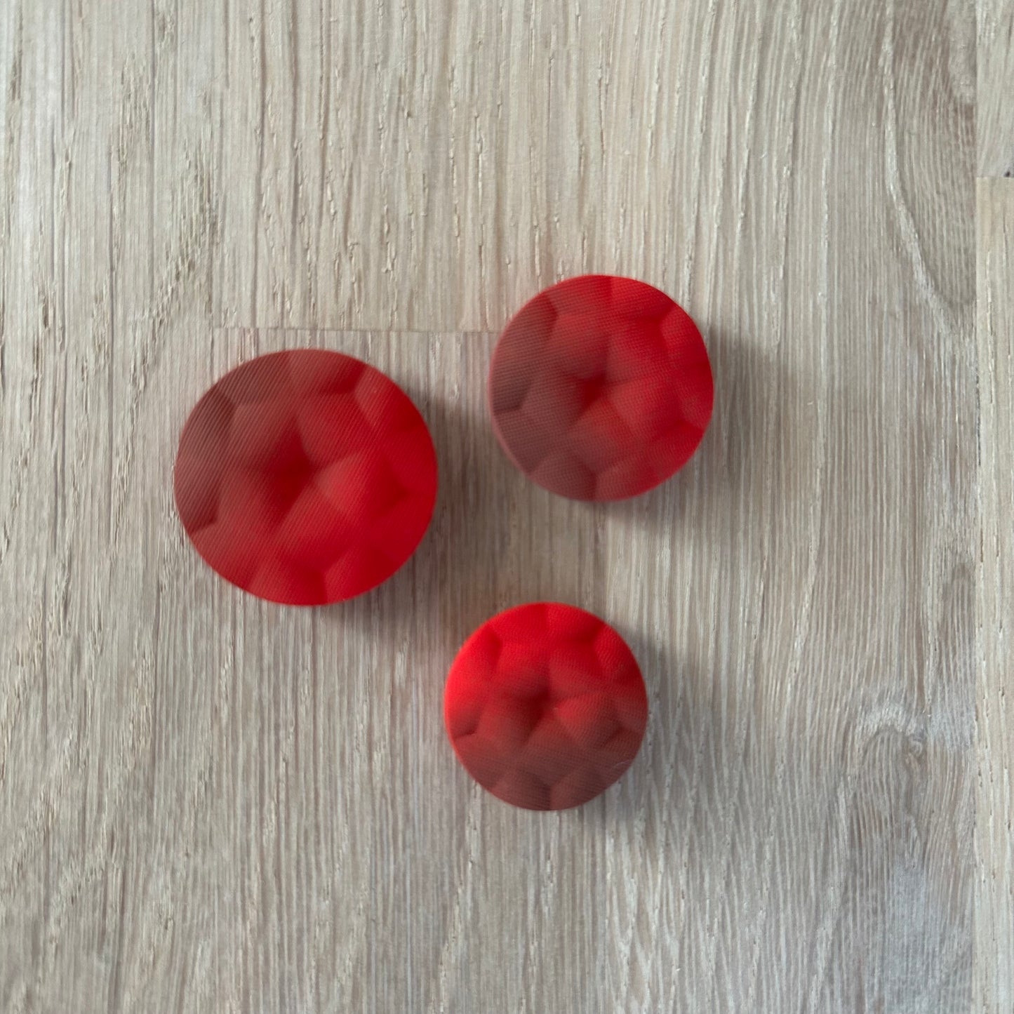 Button with Shank - Shaded Red - 3 Sizes Available